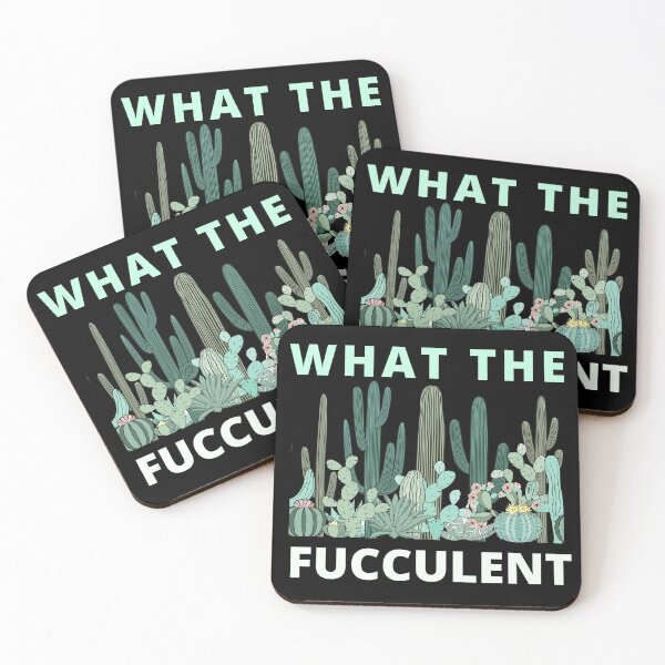 Item preview, What The Fucculent Cactus Succulents Plants Gardening Retro designed and sold by andy-mt.