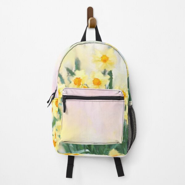 Item preview, yellow daffodil flowers watercolor digital painting designed and sold by svetlanna.