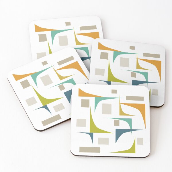 Item preview, Colorful Geometric Corners Mid Century Retro designed and sold by Orchard Berry.