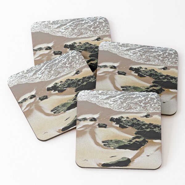 Item preview, Ebbing Wave Wet Sand Rocks Seashore  designed and sold by Anna Lemos.