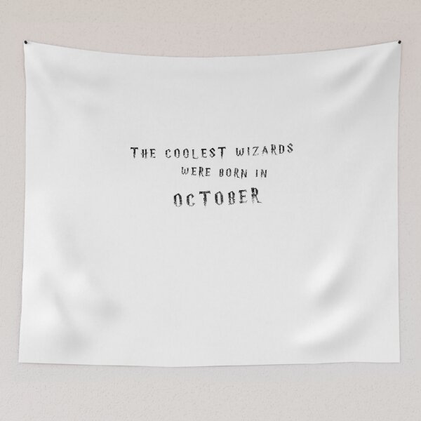 Item preview, The Coolest Wizards were born in October - white text designed and sold by NiceSign.