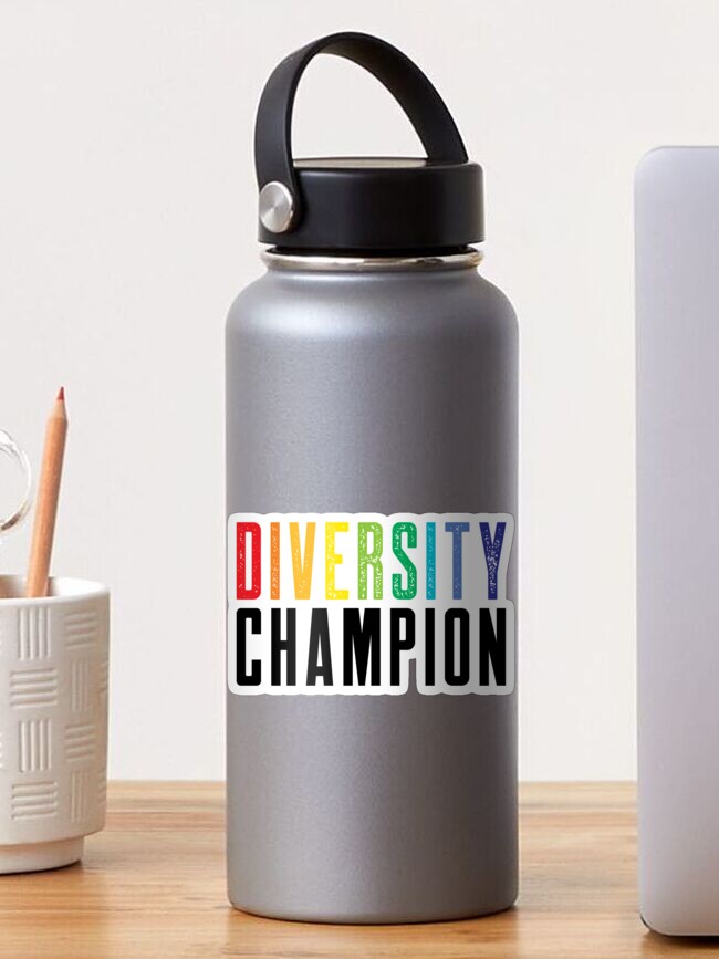 Sticker, Diversity Champion designed and sold by johnvlastelica