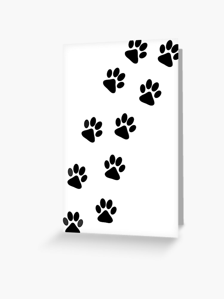 Dog Paw Track Greeting Card By Sweetsixty Redbubble