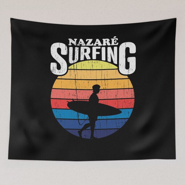 Item preview, Nazare Surfing Surf Vintage Sunset designed and sold by mBshirts.