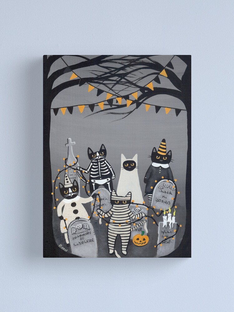Canvas Print, Decorating the Graveyard designed and sold by kilkennycat