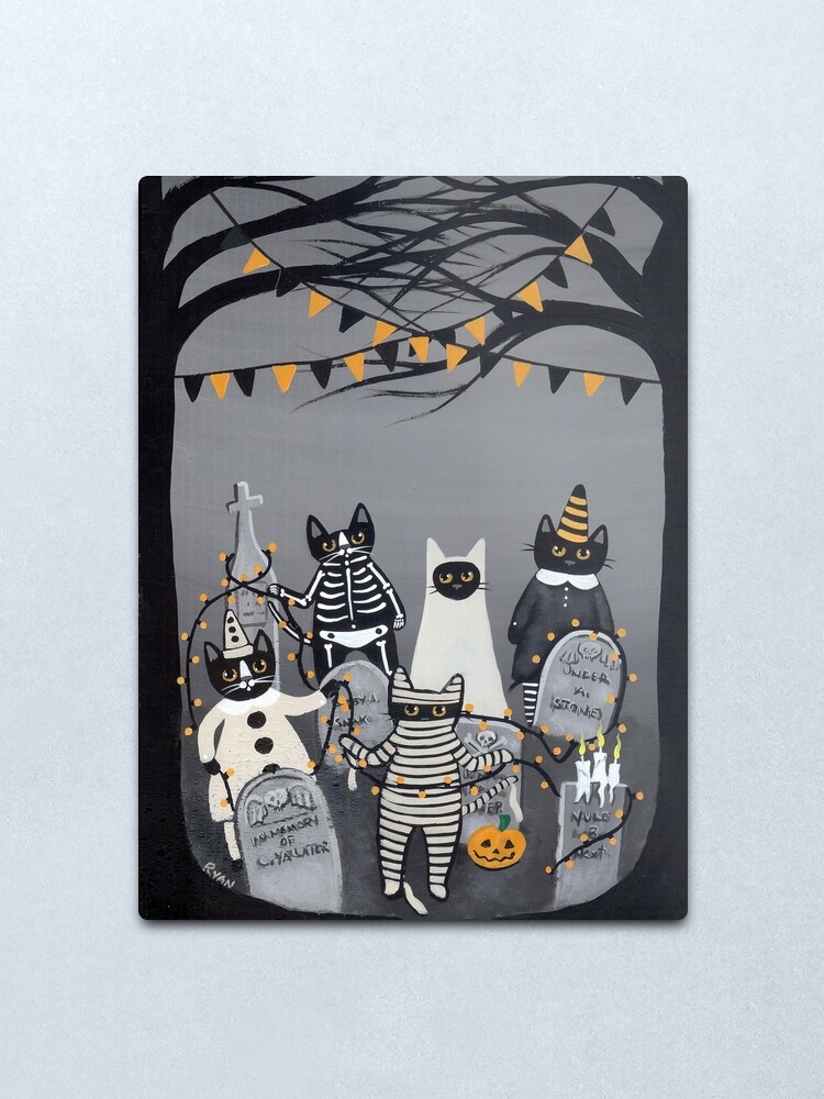 Alternate view of Decorating the Graveyard Metal Print