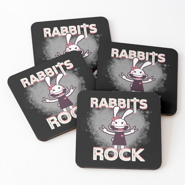 Item preview, Rabbits Rock! Party Bunny Heart Slogan designed and sold by CRHPOD20.