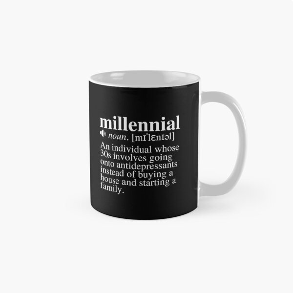 Item preview, Millennial Definition #2 - The 30s Depression (Black Background) designed and sold by mind-illusions.