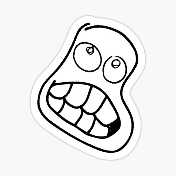 Trollface Sticker SMALL (66x55mm) meme coolface Troll Face