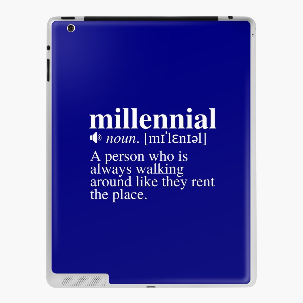 Millennial Definition #3 - The Age of Renters (NavyBlue Background)  Poster for Sale by mind-illusions | Redbubble
