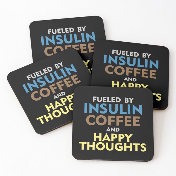 Item preview, Fueled by Insulin Coffee and Happy Thoughts designed and sold by GoldenVibesShop.