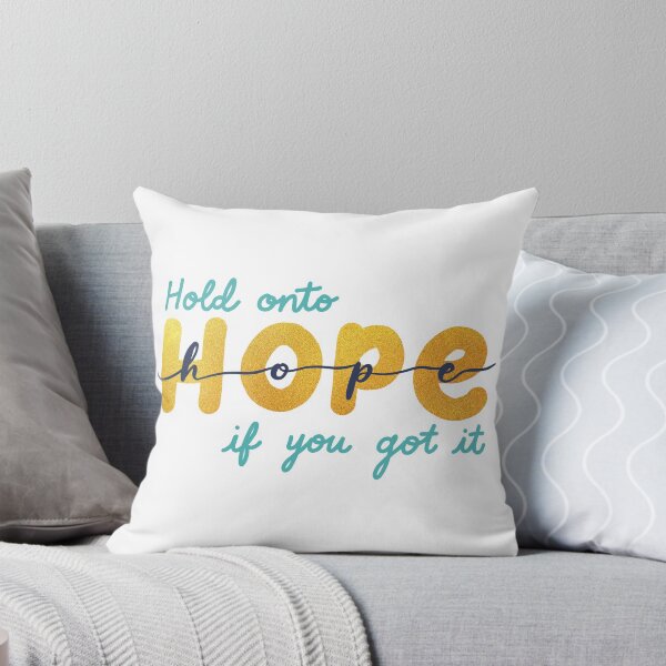 Item preview, Hold onto hope if you got it (Blue & gold handlettering/calligraphy) designed and sold by DesignByJennyyy.