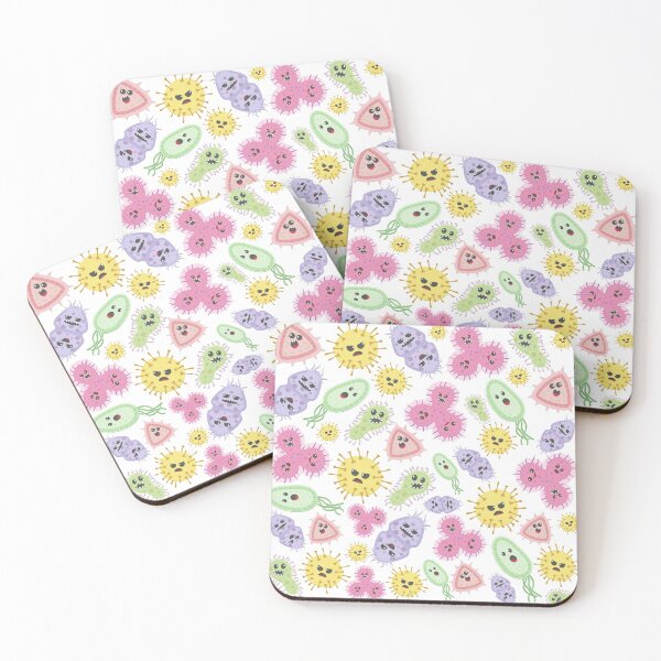 Item preview, Cute colorful germs pattern designed and sold by emotionpotion.