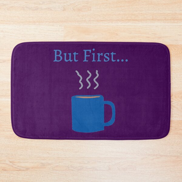 Item preview, But First Coffee Quote in Blue Text designed and sold by Sendreka.