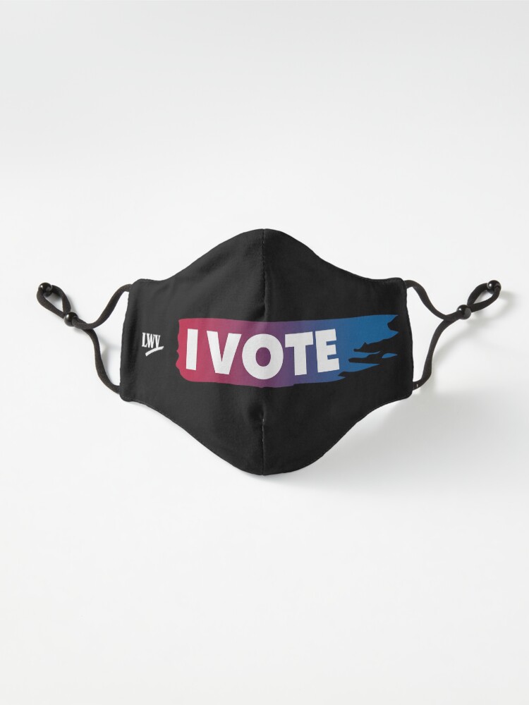 Alternate view of I VOTE - black background Mask