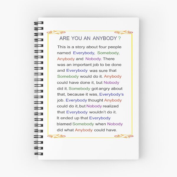 Item preview, The Story of Everybody, Somebody, Anybody and Nobody designed and sold by heartsforlove.