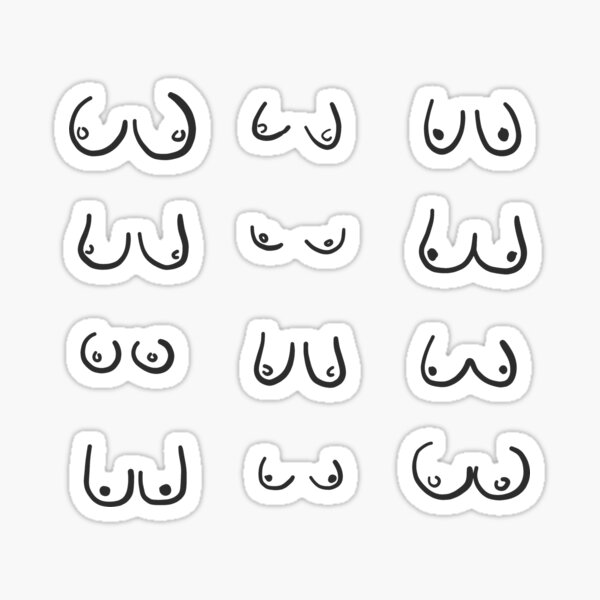 Boobs Come in All Shapes and Sizes - Minimalist Boobs Art