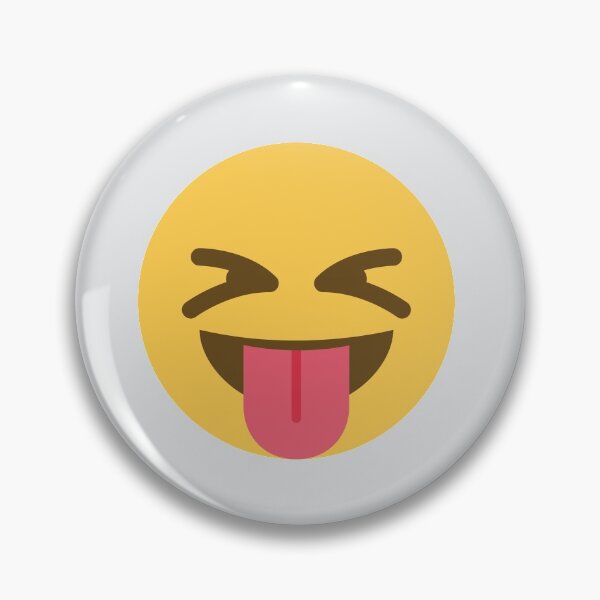 Item preview, Laughing Face With Tongue designed and sold by Stitchmoji.