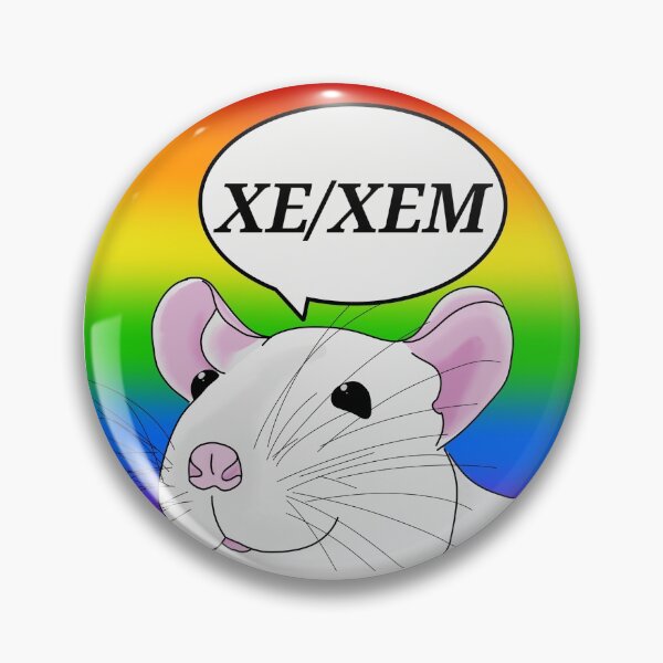 Item preview, Xe/Xem Pronoun Rat (Rainbow Flag) designed and sold by secondhandheals.