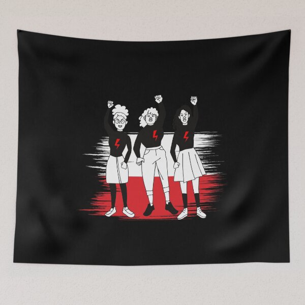 Item preview, WOMEN HELL, POLAND, POLISH WOMEN PROTEST, red lightning designed and sold by NiceSign.