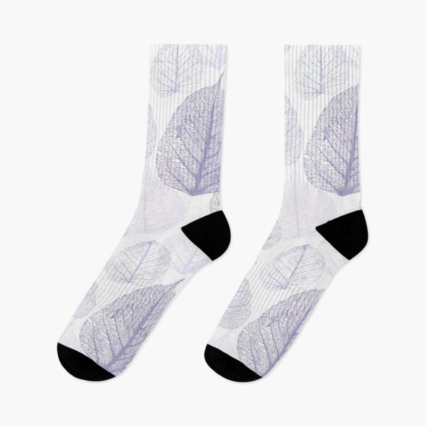 Item preview, Preppy Elegant winter fall autumn Pastel purple blue leaf print designed and sold by IamTrending.