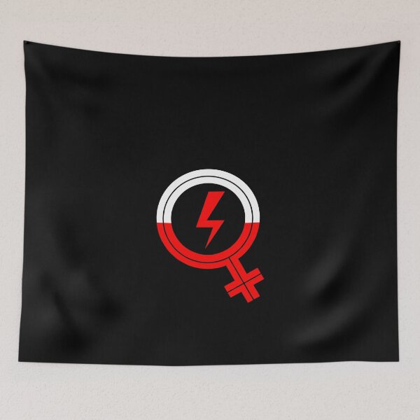 Item preview, WOMEN HELL, POLAND, POLISH WOMEN PROTEST, red lightning designed and sold by NiceSign.