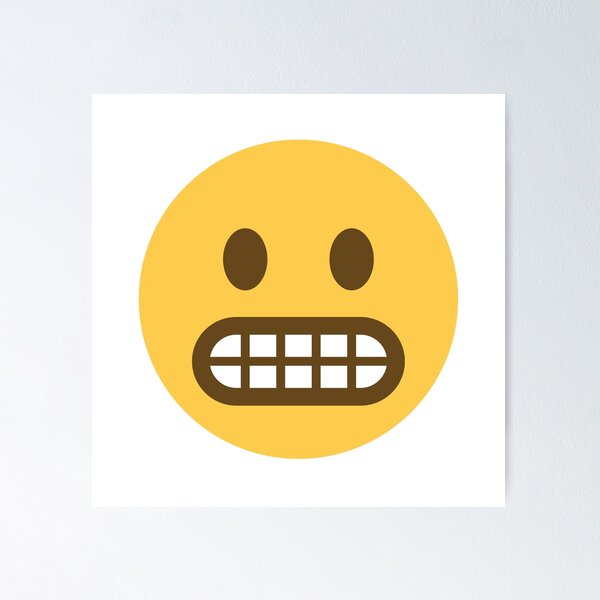 Cartoon Yellow Smiley Face Emoji Emoticon Surrendering in Fear Posters, Art  Prints by - Interior Wall Decor #1413892