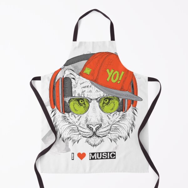 Artikelvorschau, Tiger mit Kopfhörern, ich liebe Musik entworfen und verkauft von shinoshop.