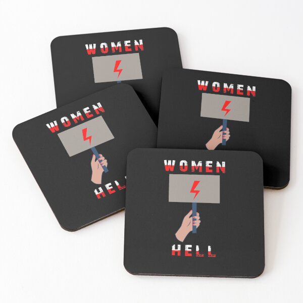 Item preview, WOMEN HELL, POLAND, POLISH WOMEN PROTEST, red lightning designed and sold by NiceSign.