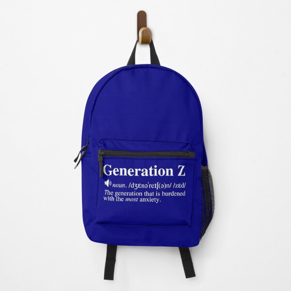 Item preview, Generation Z Definition #2 - The Burden of Anxiety (Navy/Blue Background) designed and sold by mind-illusions.