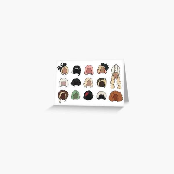 Moira's Wigs Pattern Greeting Card