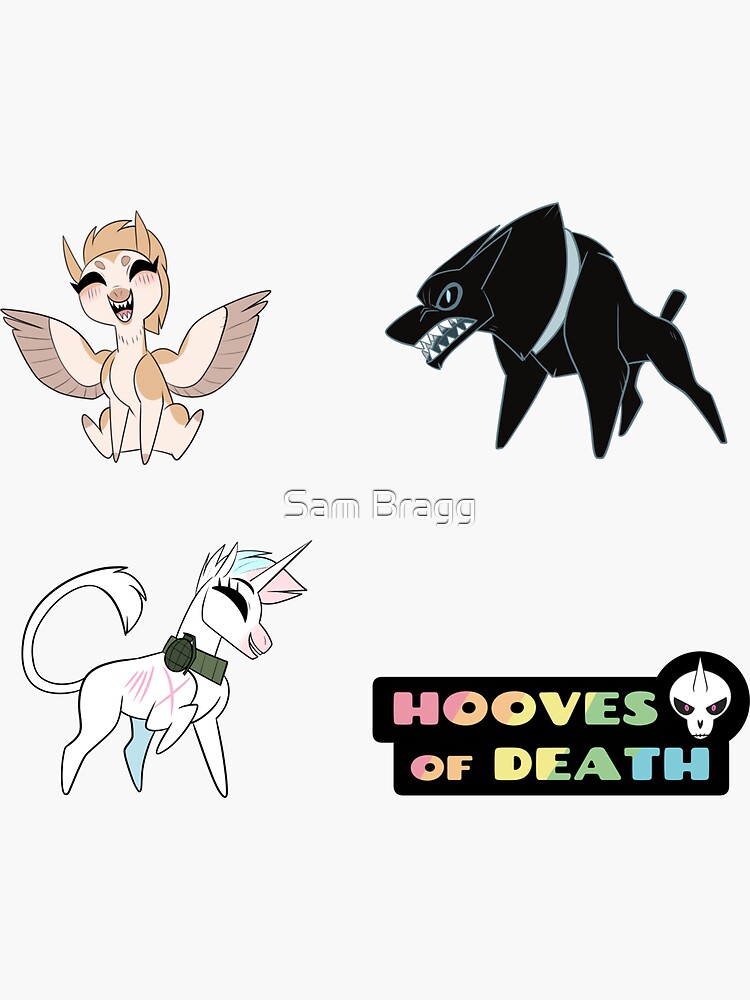 Hooves of Death Stickers by sammin-art