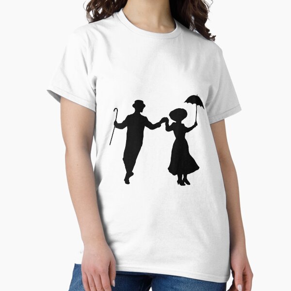 Vista previa del artículo con la obra «Mary Poppins y Bert Dancing Silhouette (Jolly Holiday)», diseñado y vendido por JordynHawthorne.