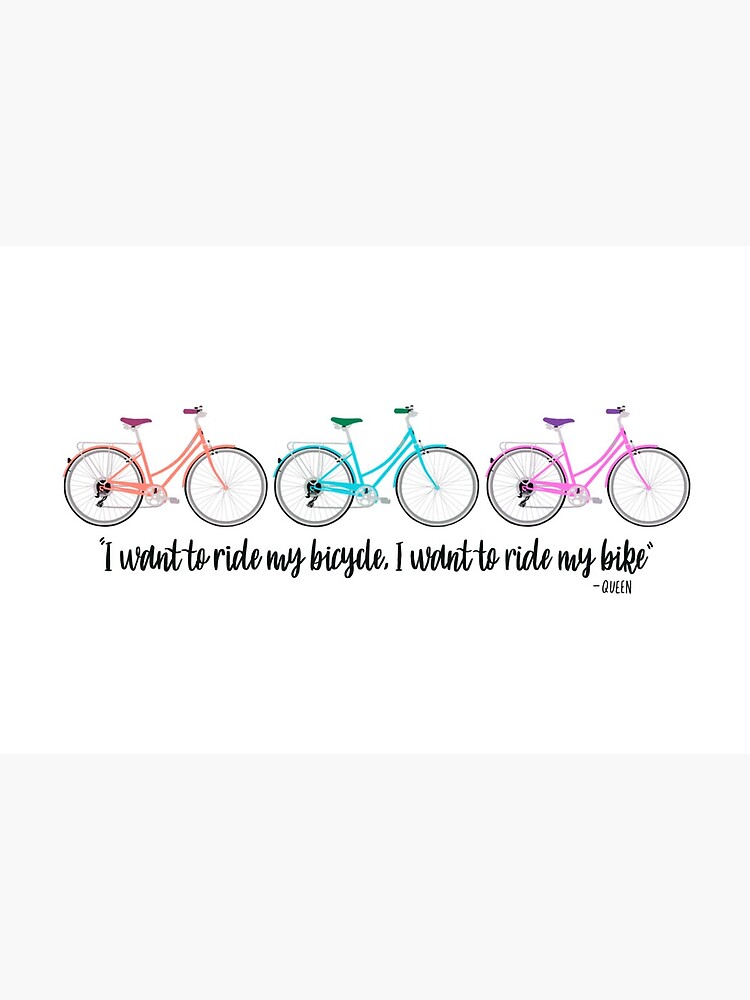 ANTES DE CRISTO. Valiente Elástico Lámina rígida «Reina quiero andar en bicicleta» de Amylmcneel | Redbubble