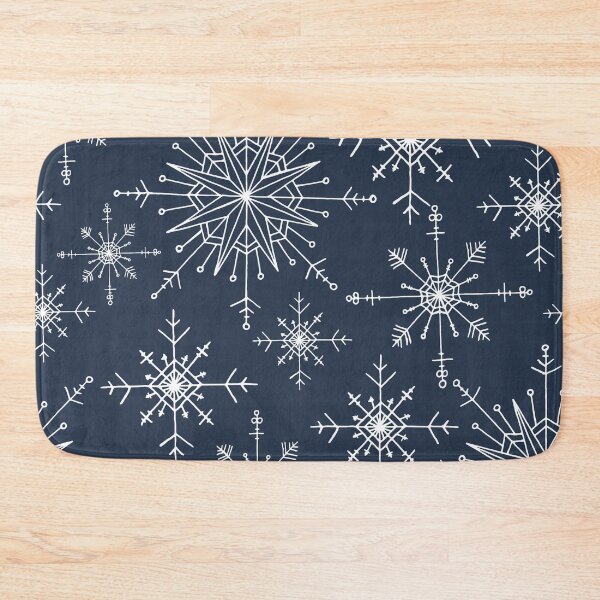 Item preview, White Snowflakes on Navy designed and sold by FEM-creative.