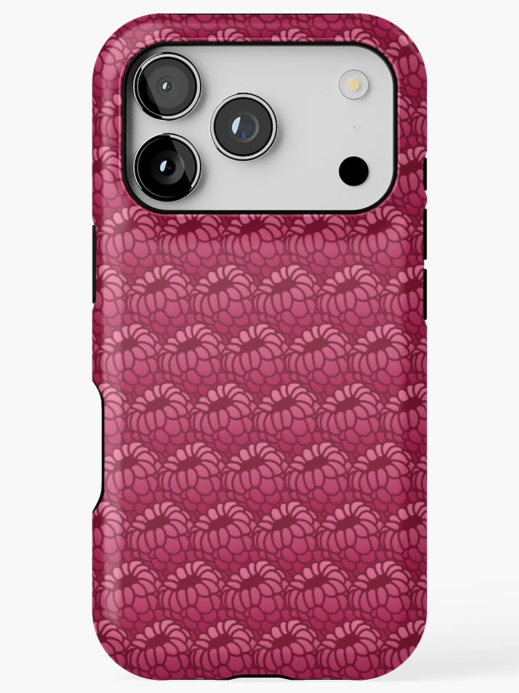 Thumbnail 1 of 4, iPhone Case, Raspberry Pattern designed and sold by Lucy Lier.
