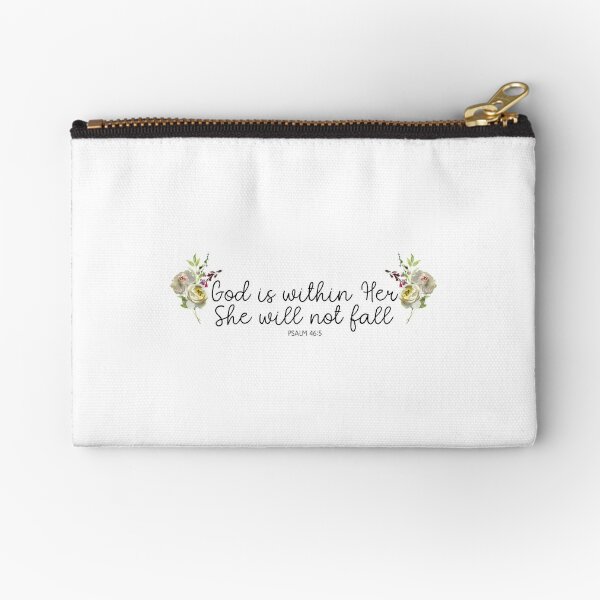 Bible Verse - Be Strong And Courageous  Zipper Pouch for Sale by  walk-by-faith