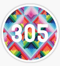 305 miami wynwood walls Sticker
