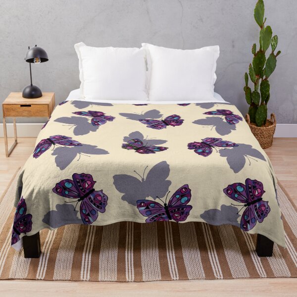 Shadow Butterfly Throw Blanket