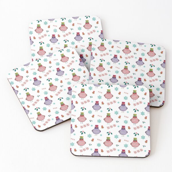 Item preview, A Bright and Colourful Fat Bird Christmas Pattern designed and sold by MvuuStudio.