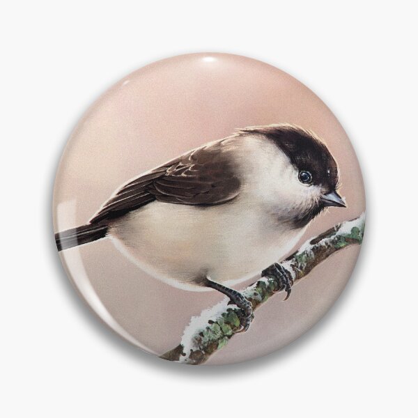 Item preview, Willow Tit on a Snowy Branch designed and sold by ArtofYorugami.