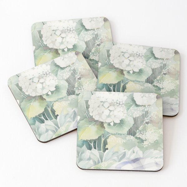 Item preview, Beautiful Flowers light green - full rectangle - watercolor designed by Tizi Graphics designed and sold by TiziGraphics.