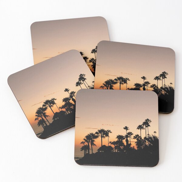 Item preview, Palm Trees and a Beautiful Beach Sunset in Laguna Beach California designed and sold by henrymencia.