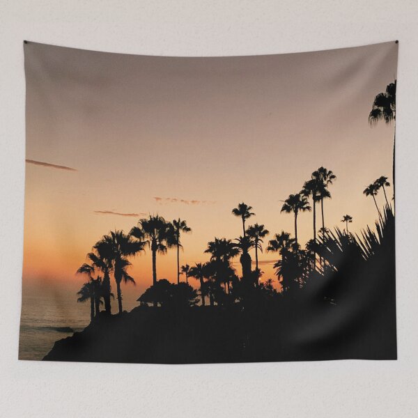 Item preview, Palm Trees and a Beautiful Beach Sunset in Laguna Beach California designed and sold by henrymencia.