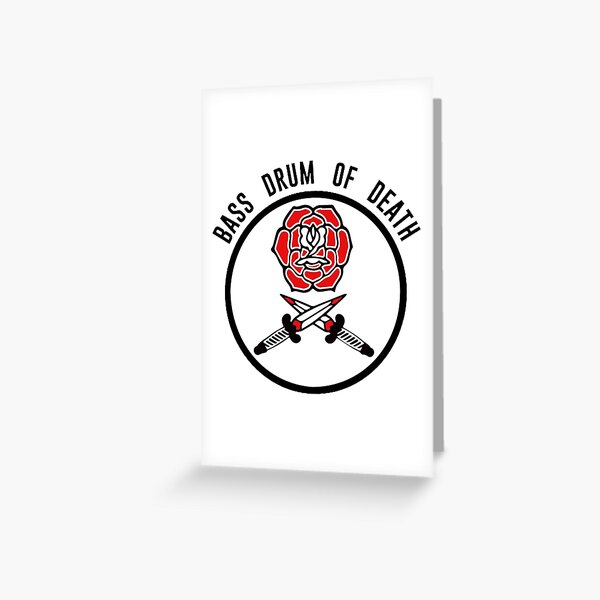 "Bass drum of death logo" Greeting Card for Sale by murasang Redbubble