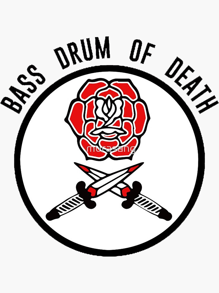"Bass drum of death logo" Sticker for Sale by murasang Redbubble