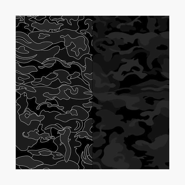 Camo Design Style - Black Orange Camouflage Mixed Pattern Photographic  Print for Sale by rclwow