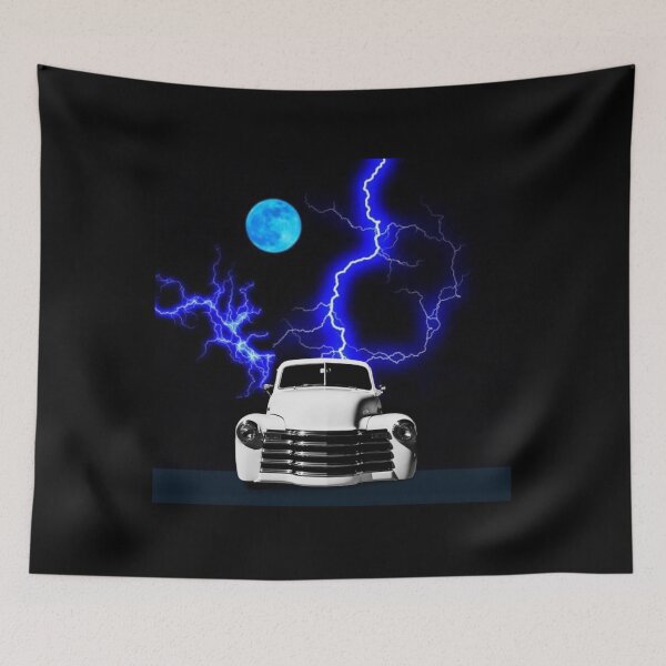 Item preview, White Lightning Vintage White Truck designed and sold by MuscleCarTs.
