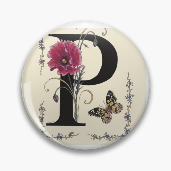 Item preview, P latter in floral  designed and sold by aysha Irshad.