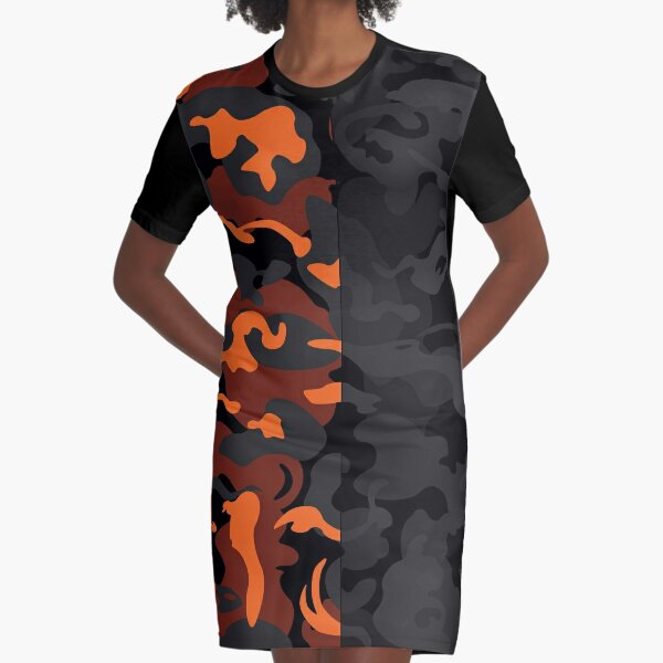 Camo Design Style - Black Orange Camouflage Mixed Pattern Graphic T-Shirt  for Sale by rclwow